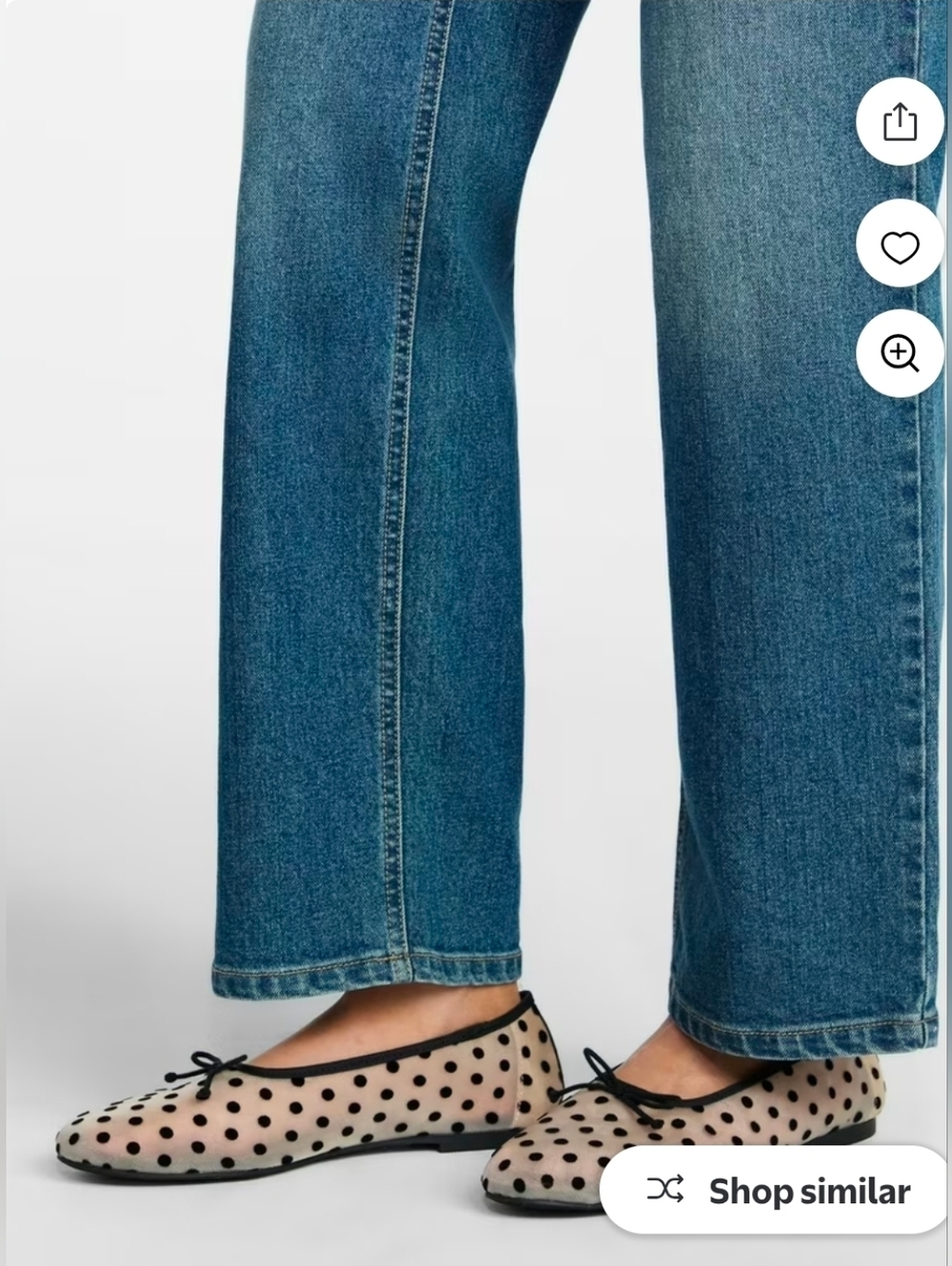 No Boundaries Beige Polka Dot Ballet Flats